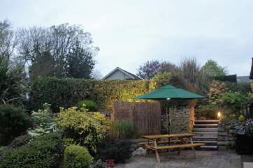 A lovely spot to sit out at any time of the day.