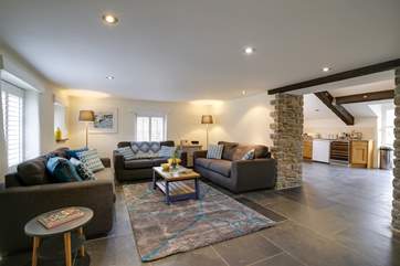 The spacious and comfortable living-room.