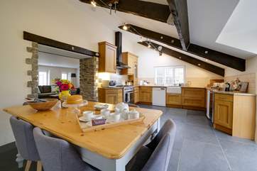 The dining-area conveniently located in the kitchen.