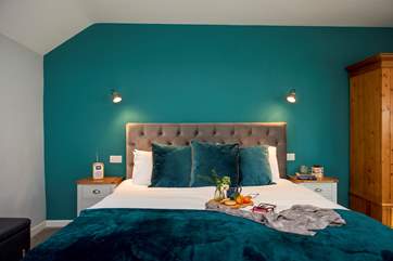The bed is dressed to impress