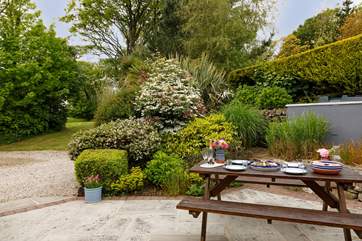 A lovely spot to sit out at any time of the day.