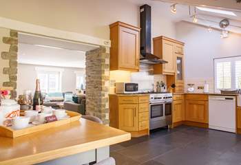 The dining-area conveniently located in the kitchen.