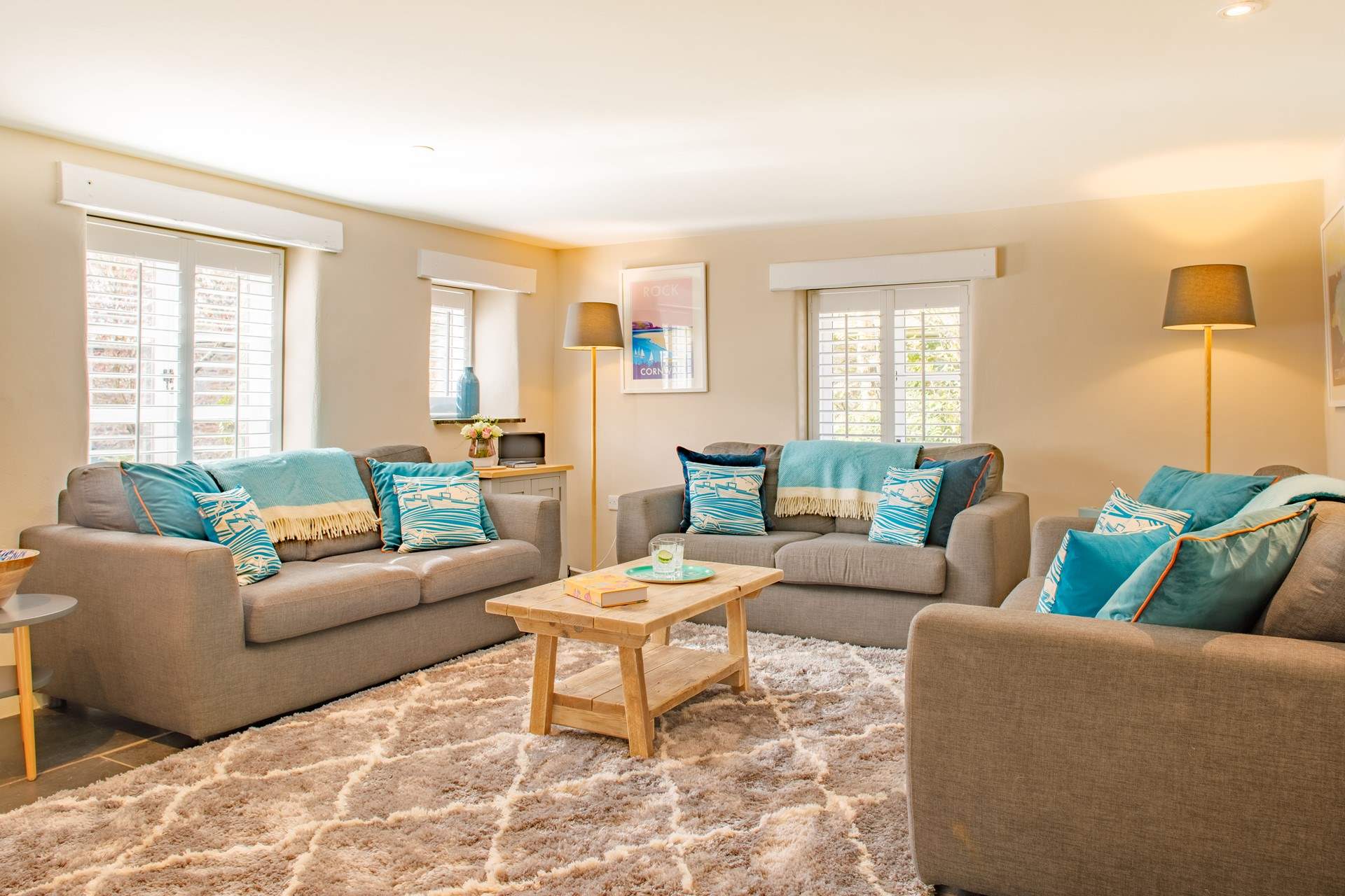 The spacious and comfortable living-room.