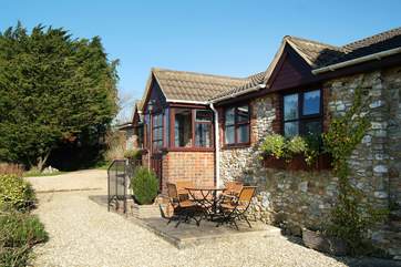 The little patio is an ideal spot from which to admire the spectacular views.