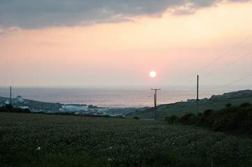 The sunset from the garden!