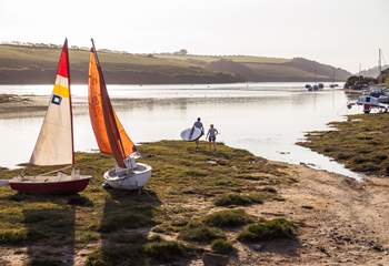 The Gannel, just outside Newquay town centre, is a perfect spot to take paddleboards, canoes and kayaks. 