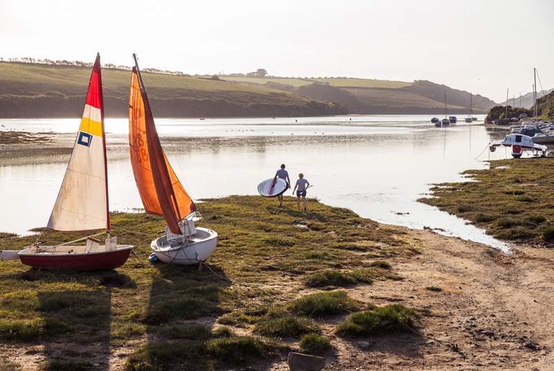 The Gannel, just outside Newquay town centre, is a perfect spot to take paddleboards, canoes and kayaks. 