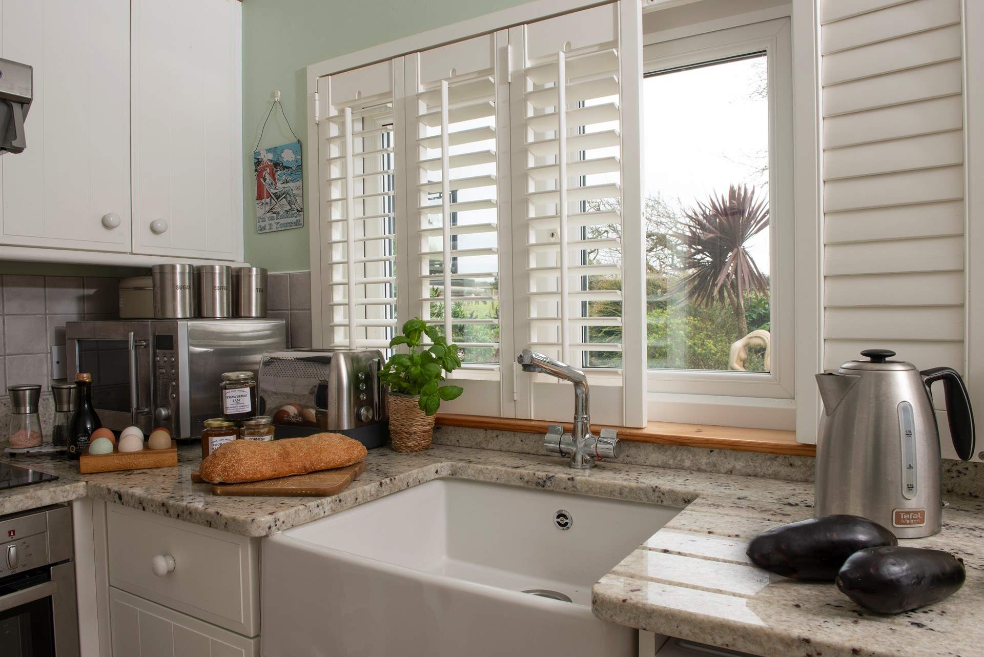 Enjoy a yummy breakfast with the treats the kind owners leave you. 