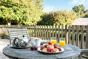 Dining al fresco will be a joy in this rural setting.