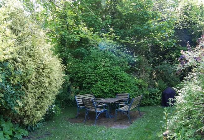 The sitting-area in the garden.