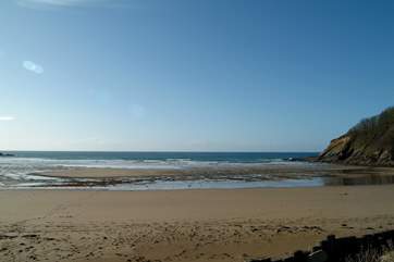Caerhays (Porthluney) beach is a five minute drive away.