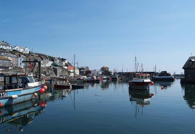 Fishing boats in Mevagissey harbour.