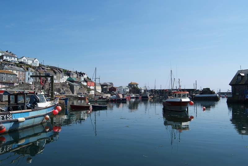 Fishing boats in Mevagissey harbour.