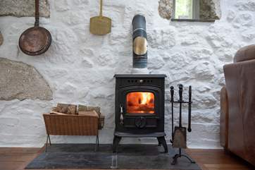 Warm yourselves infront of a roaring wood-burner.