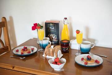 Breakfast is ready.
