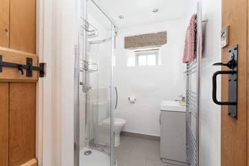 The stylish shower room.