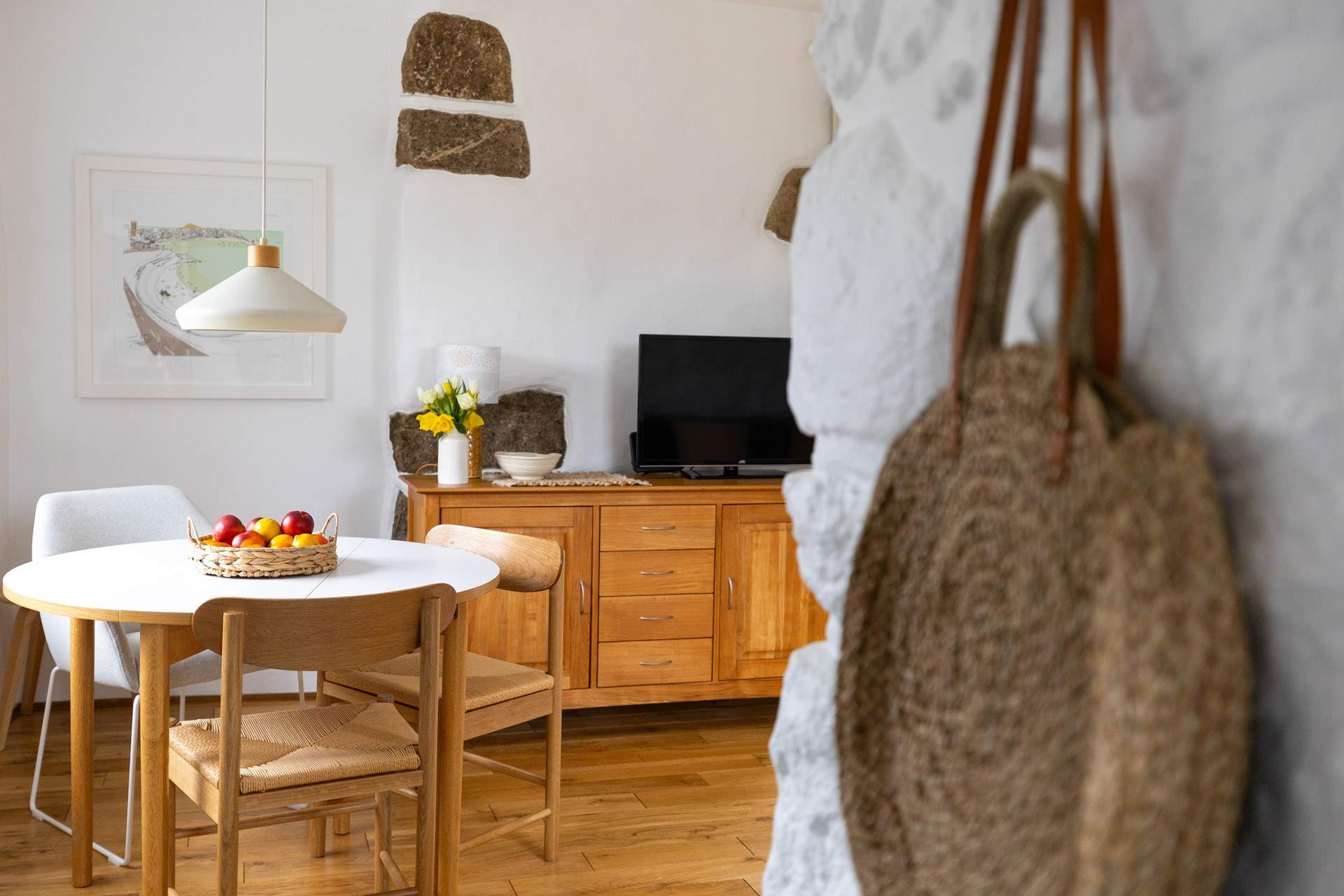 Carefully considered finishes make this converted stone barn a very cosy place to stay.