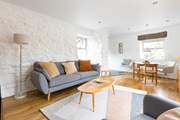 Light and bright, this is a welcoming and relaxing space in which to unwind.