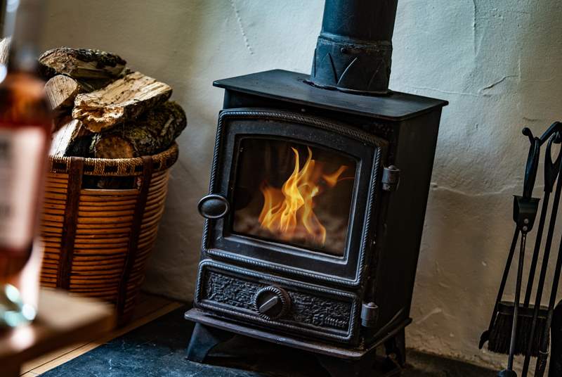 The wood-burner will be a welcome treat on those cold winter nights. 