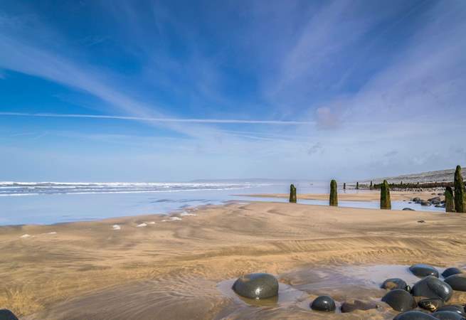 North Devon has some stunning beaches, this is Westward Ho!