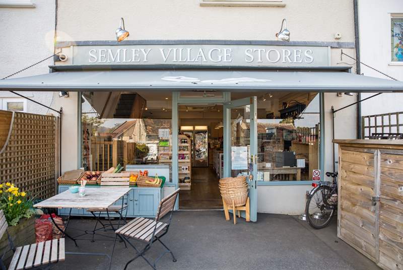 The community-run village stores in nearby Semley.