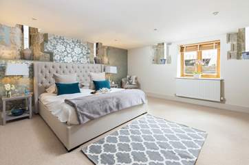 The main bedroom is very indulgent.
