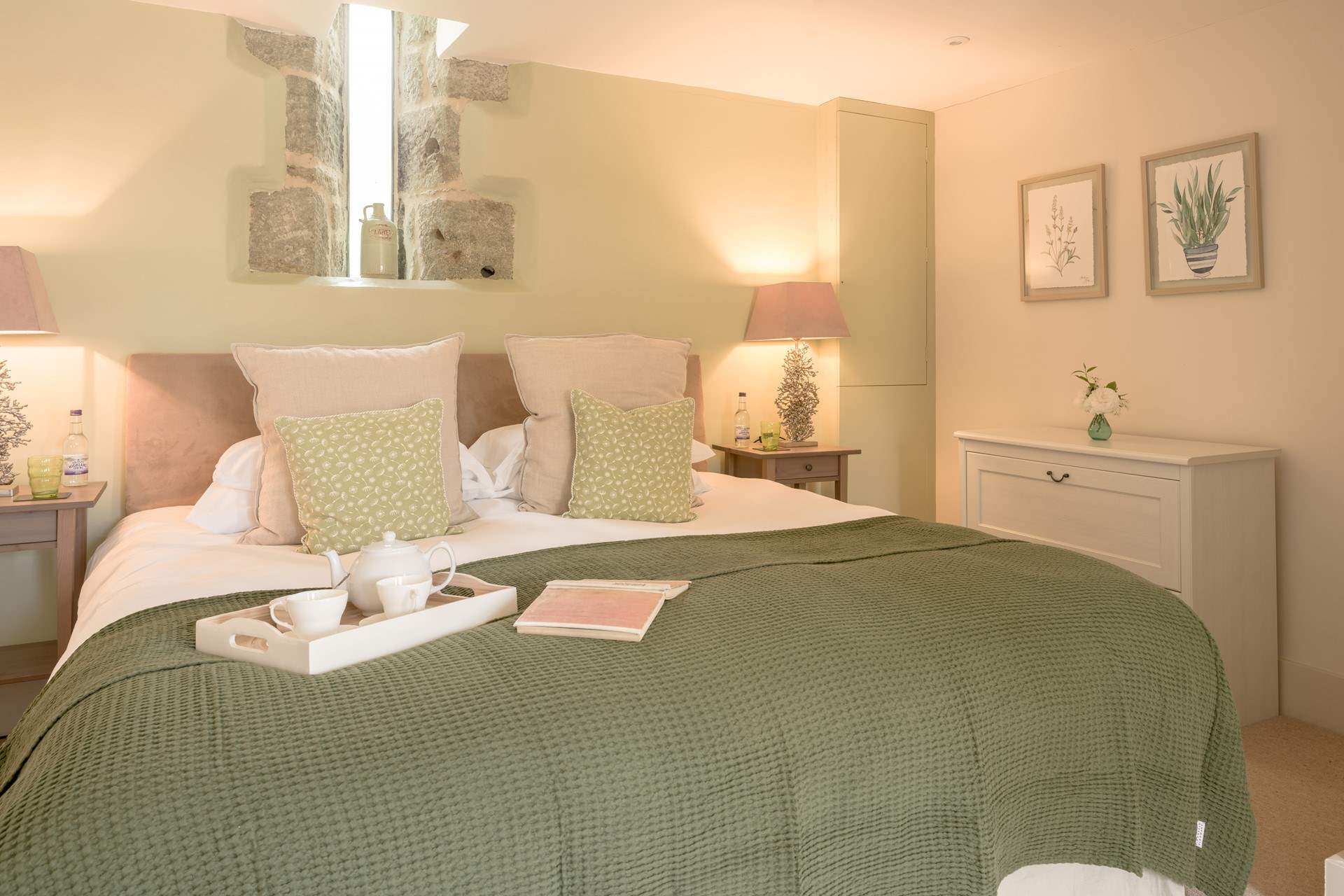 Bedroom two is another luxurious space with a flexible super king size zip & link bed that can become two large singles.