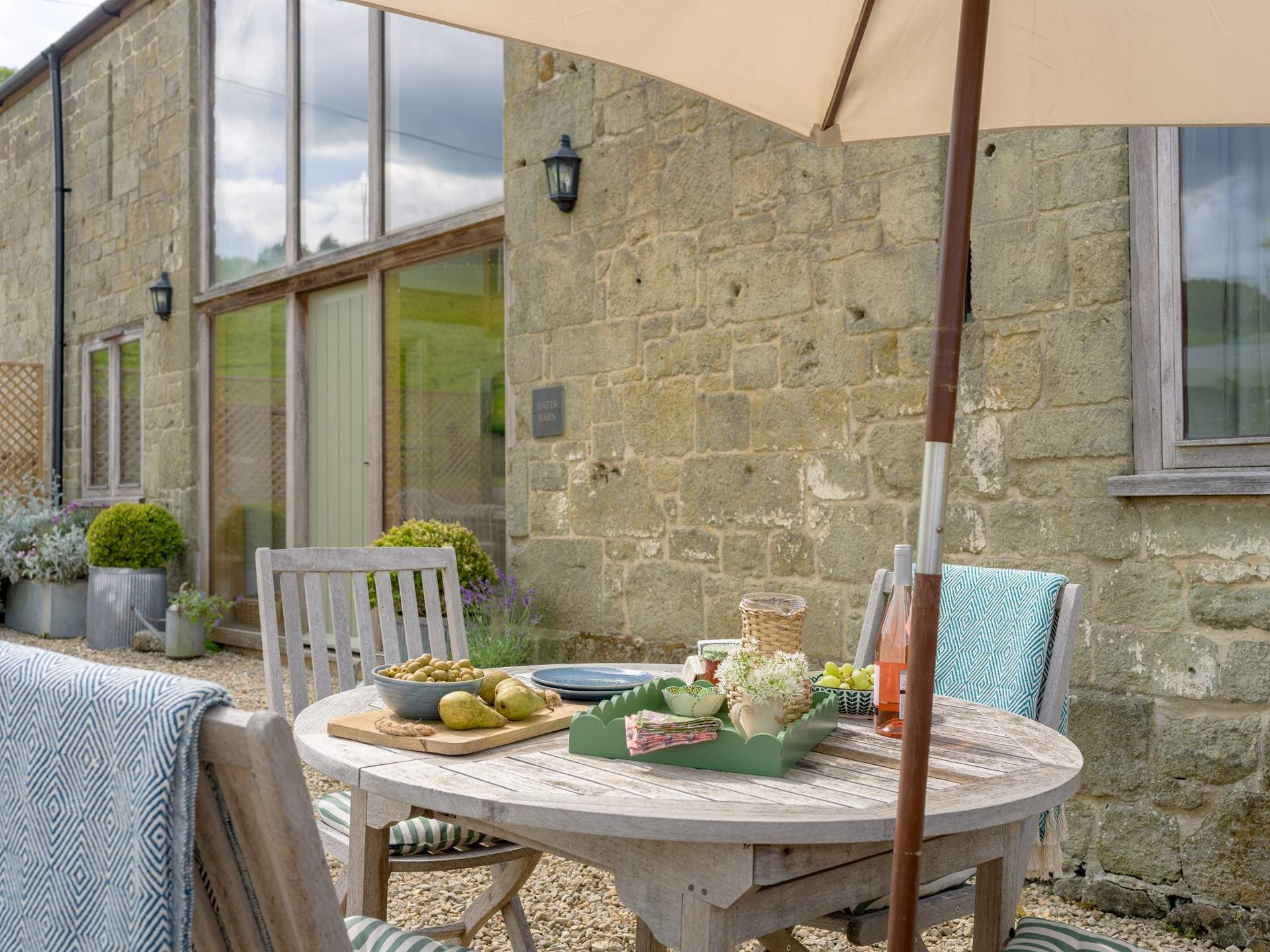 How about a bit of al fresco dining in the private courtyard area?