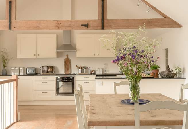 The kitchen is very well equipped and provides a lovely social setting.