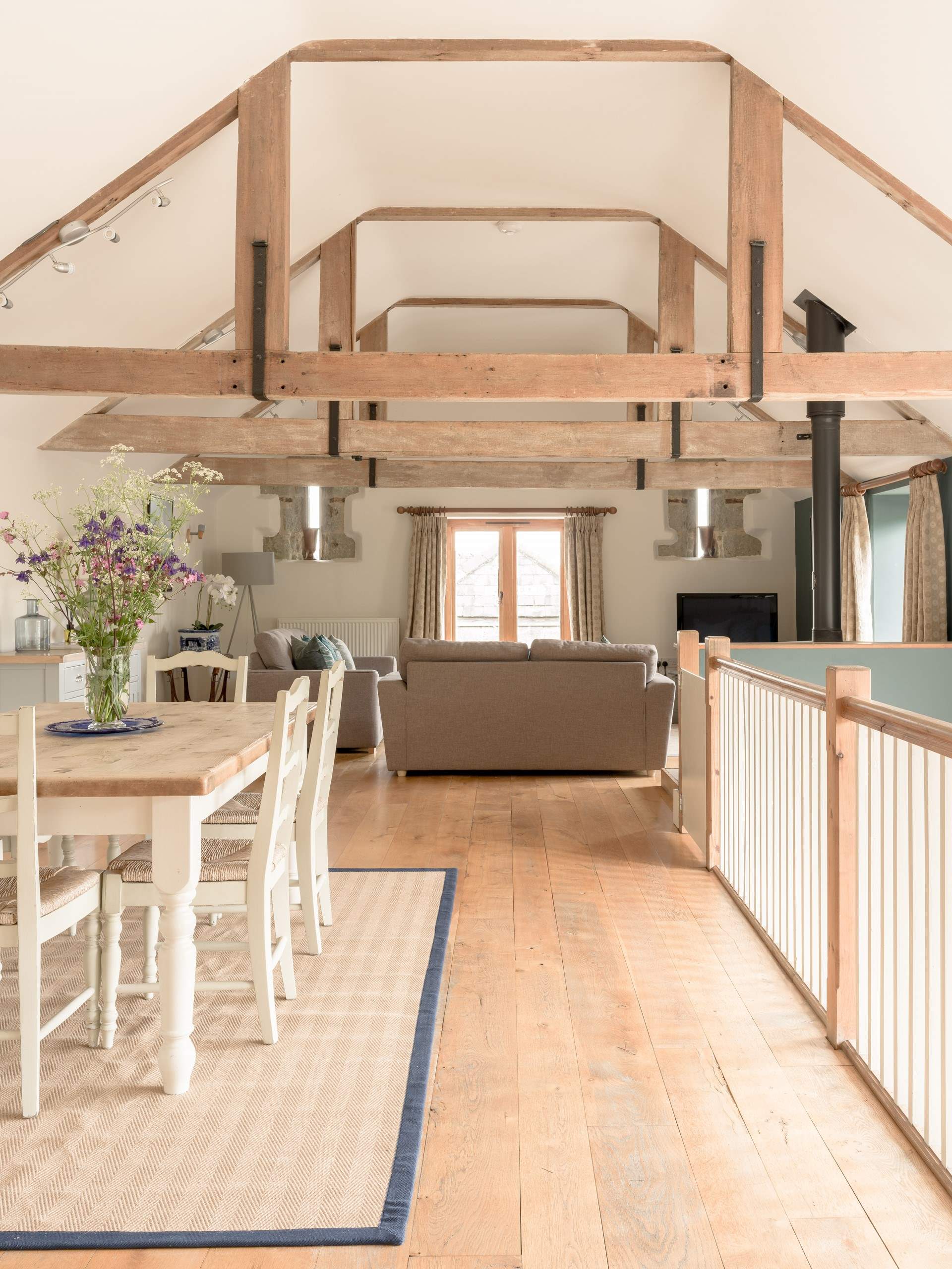 Many original features have been retained to enhance the rustic authenticity of the barn.