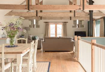 Many original features have been retained to enhance the rustic authenticity of the barn.