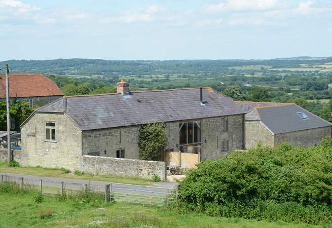 This view shows Dairyman's Cottage (2093) and Hatts Barn (2093) in their fabulous setting.