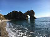 Iconic Durdle Door on the World Heritage Jurassic Coast; an hour from the cottage.