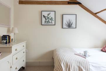 Pretty details added in the twin bedroom.