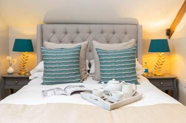 Super comfy bed in the master bedroom.