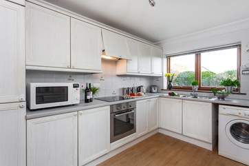 The kitchen will fulfill all your needs.