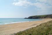 The family-friendly beach at nearby Praa Sands.
