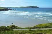 The beach at Polzeath.