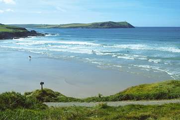 The beach at Polzeath.