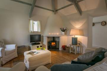 The toasty wood-burner makes this a great cottage all year round.