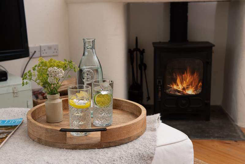 The toasty wood burner makes this an ideal retreat all year round.