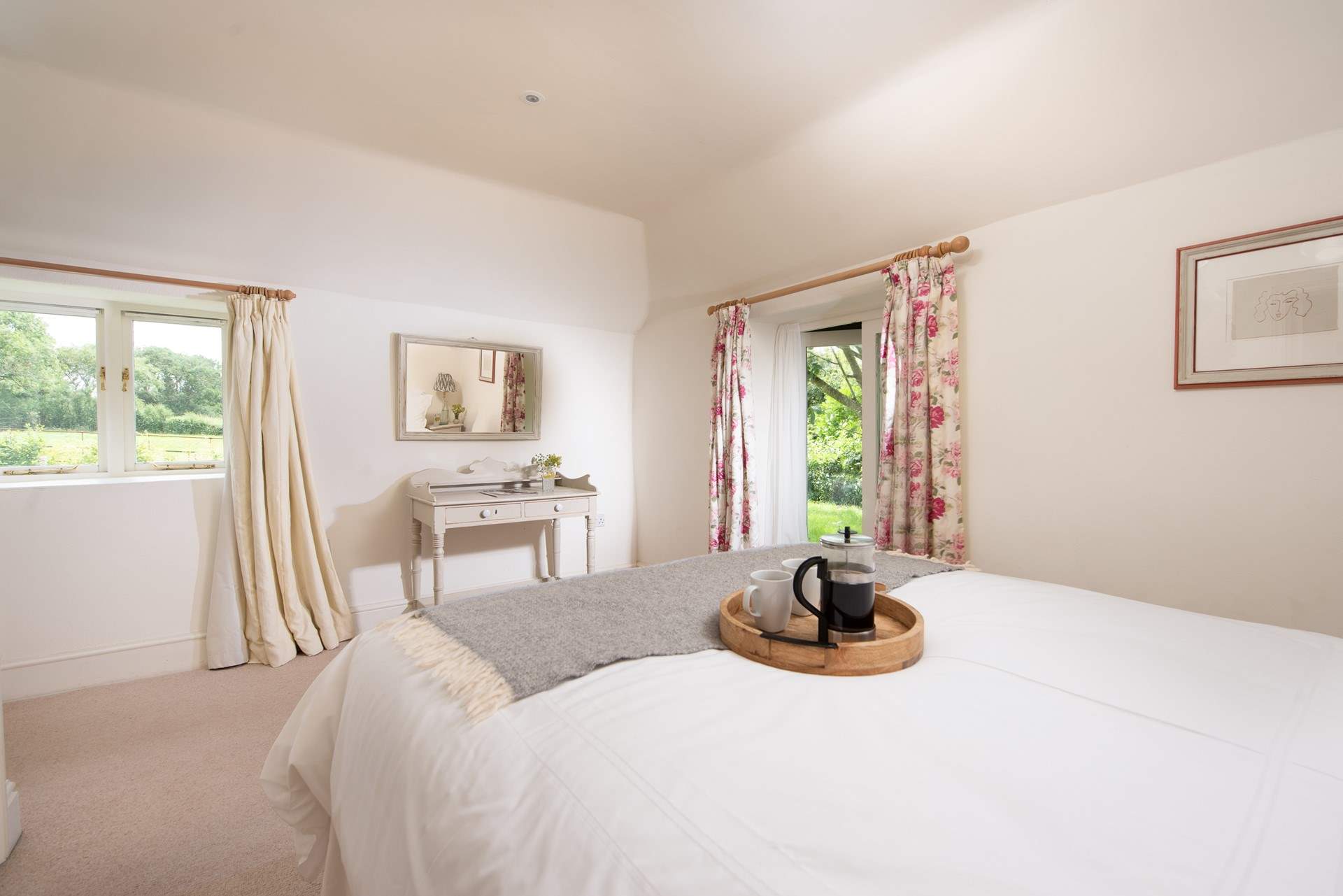 Patio doors lead out to the garden.