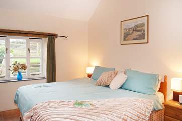 The 'zip and link' bedroom set up as a double bed.