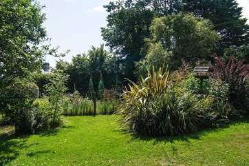 It's a pleasure to sit in the pretty garden.