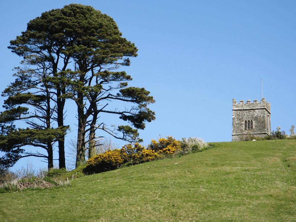 There is a lovely cliff walk up to the ancient church.