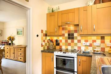 The kitchen leads into the dining-room making it easy to serve up your holiday meals.