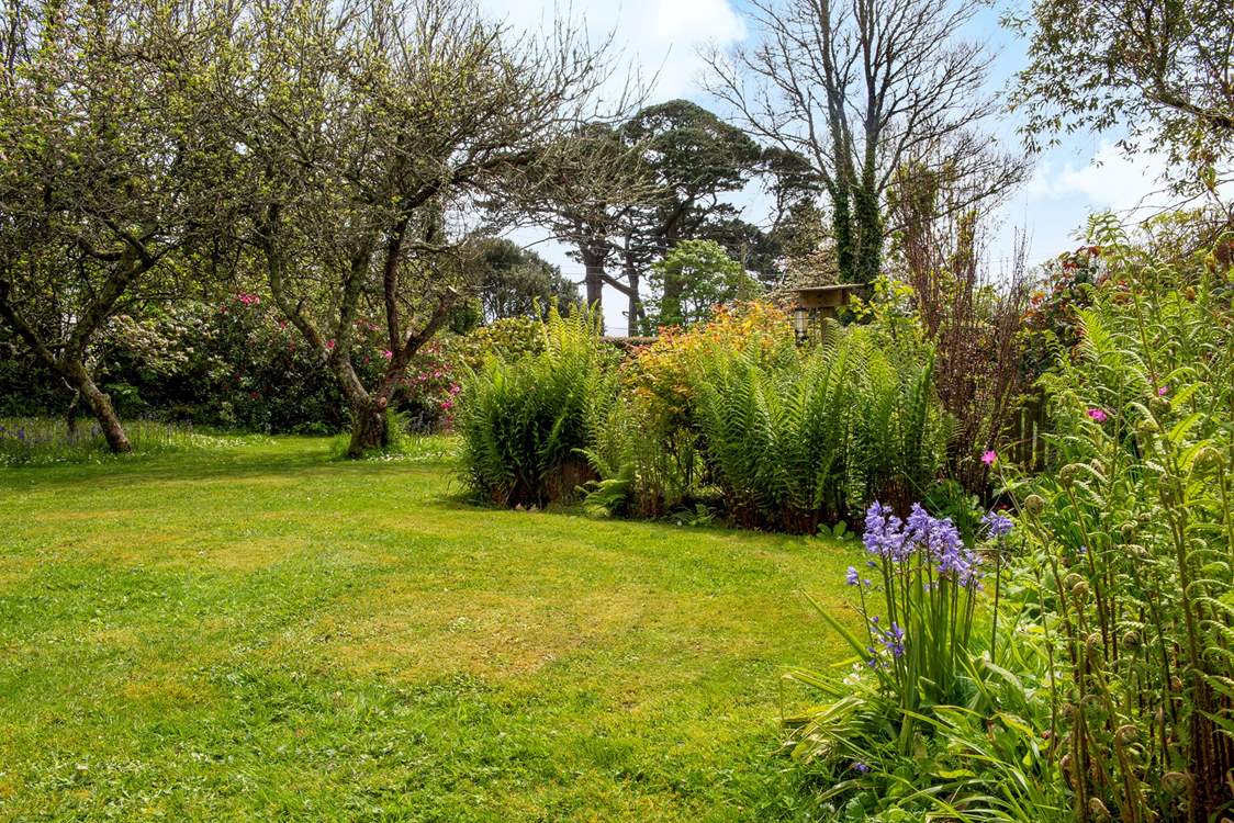 The large garden will delight young and old alike.