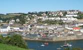 Looking down into Mevagissey harbour from the hill above. - Thumbnail Image