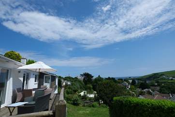 The garden area below the deck.