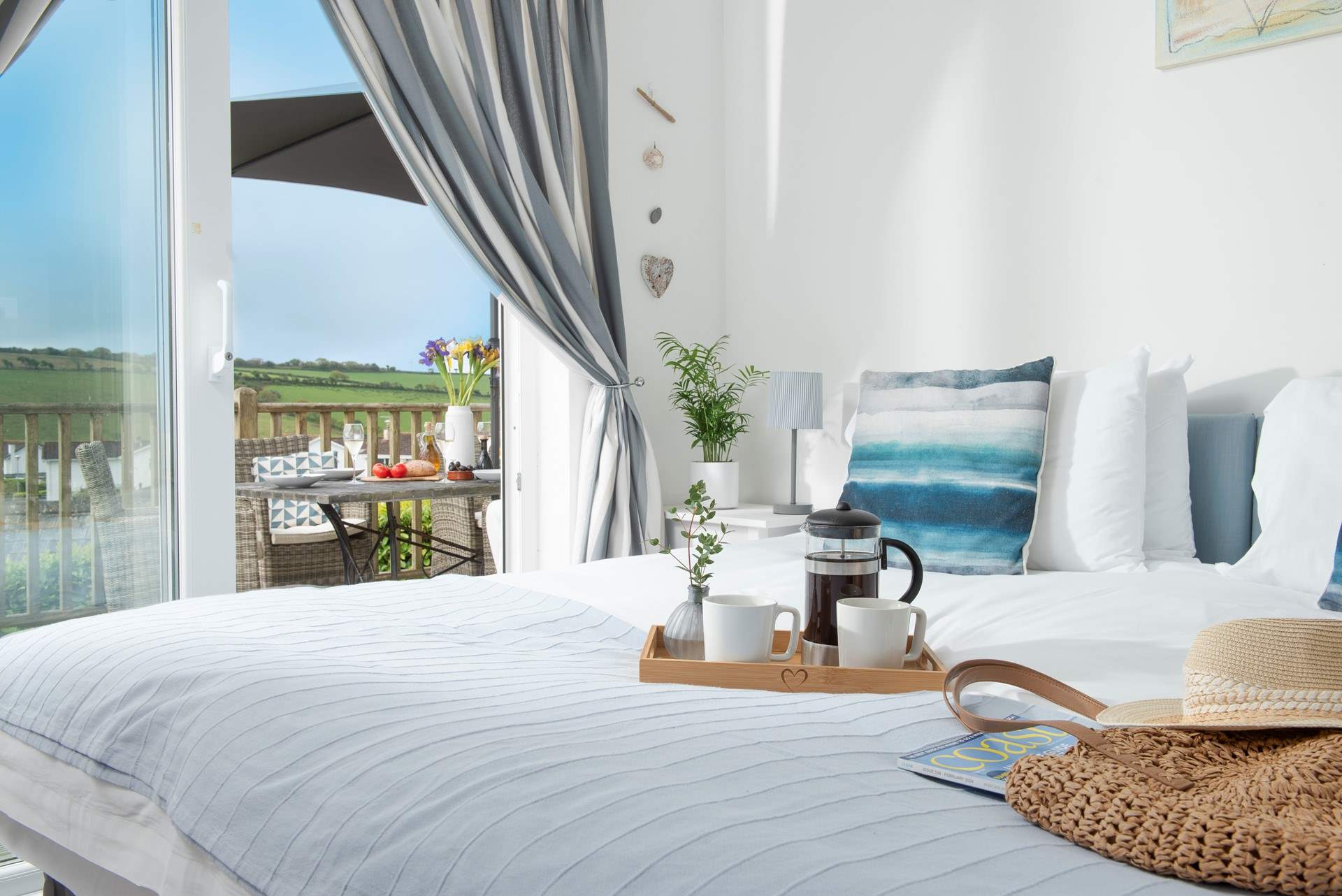 Step out onto the deck and enjoy your morning coffee.